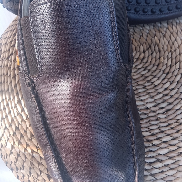 Tods Men's Brown Leather Slip On Loafers Size 10 Very Good Condition - Picture 7 of 9